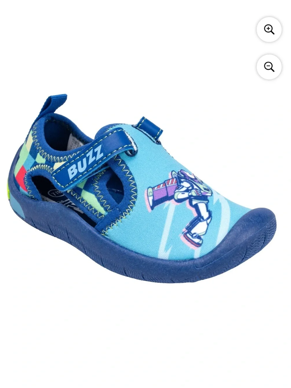 NWT blue Disney Buzz lightyear Water Shoes size 9/10